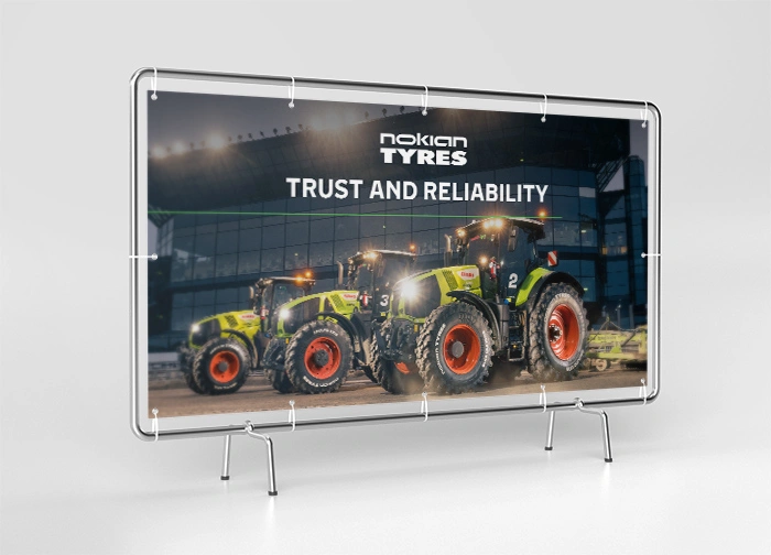 Banner for Nokian Tyres showing Tractors